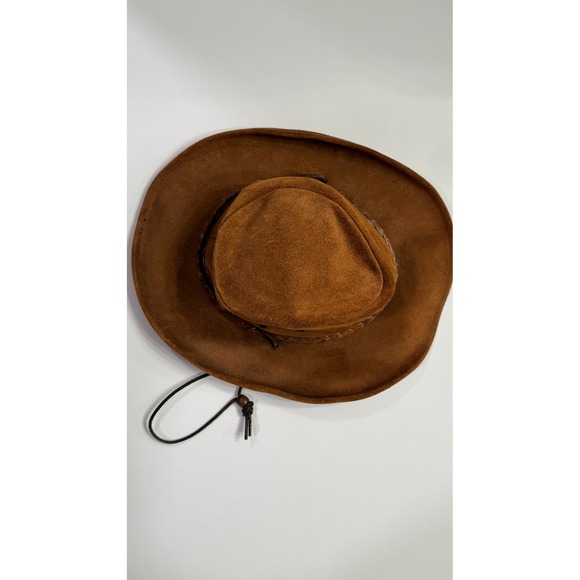 Australian Outback Collection Leather Cowboy Hat Large Brown Western - Picture 1 of 4